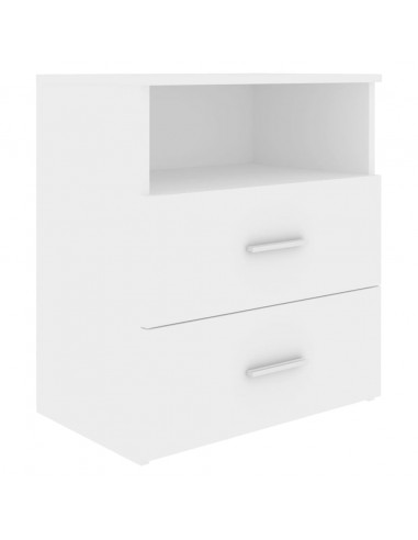 Comodini 2pz Bianchi 50x32x60 cm