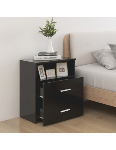 Comodino Nero 50x32x60 cm