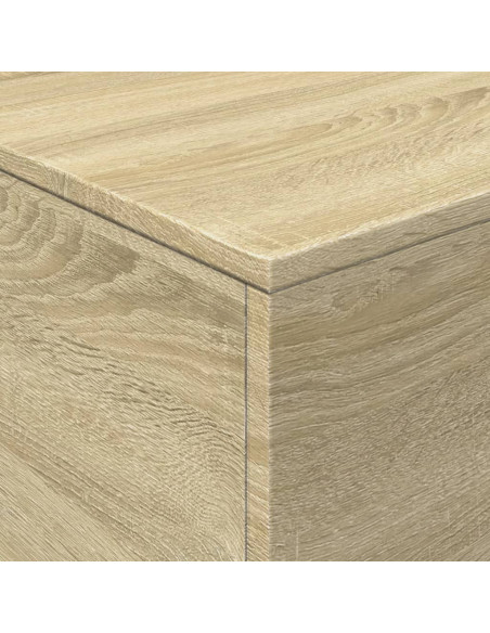Tavolino da Soggiorno con Luci LED Rovere Sonoma 90x50x40 cm