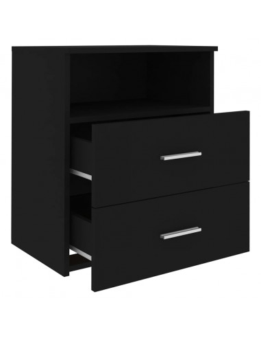 Comodino Nero 50x32x60 cm