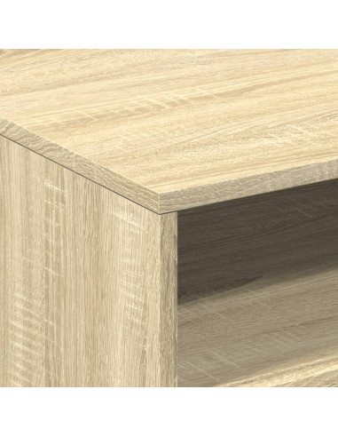 Tavolino da Soggiorno con Luci LED Rovere Sonoma 50x49x40 cm