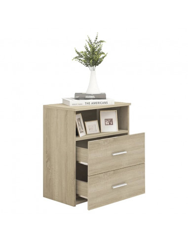 Comodino Rovere Sonoma 50x32x60 cm