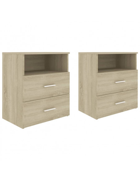 Comodini 2pz Rovere Sonoma 50x32x60 cm