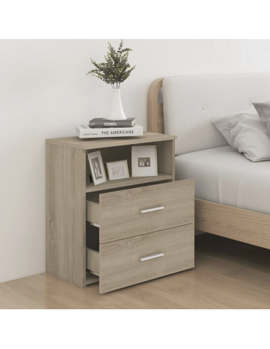 Comodini 2pz Rovere Sonoma 50x32x60 cm