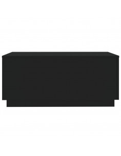 Tavolino da Soggiorno con Luci LED Nero 90x50x40 cm 2