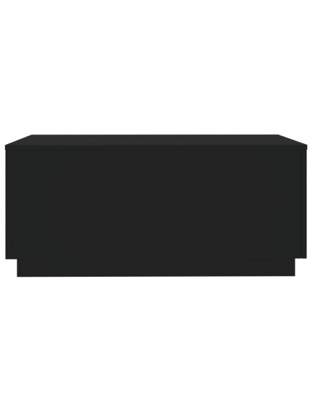 Tavolino da Soggiorno con Luci LED Nero 90x50x40 cm