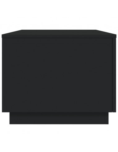 Tavolino da Soggiorno con Luci LED Nero 90x50x40 cm