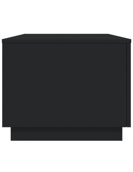Tavolino da Soggiorno con Luci LED Nero 90x50x40 cm