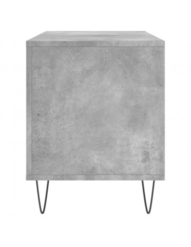 Mobile Porta Dischi Grigio Cemento 100x38x48 Legno Multistrato