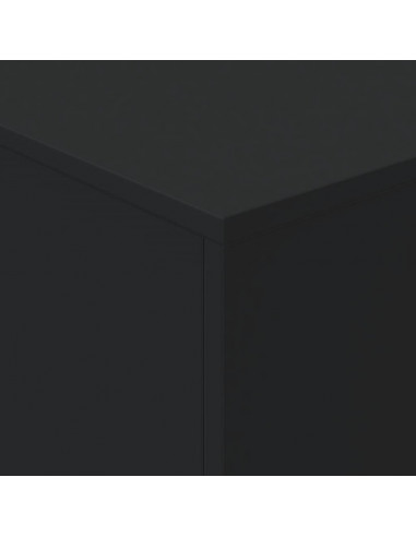 Tavolino da Soggiorno con Luci LED Nero 90x50x40 cm