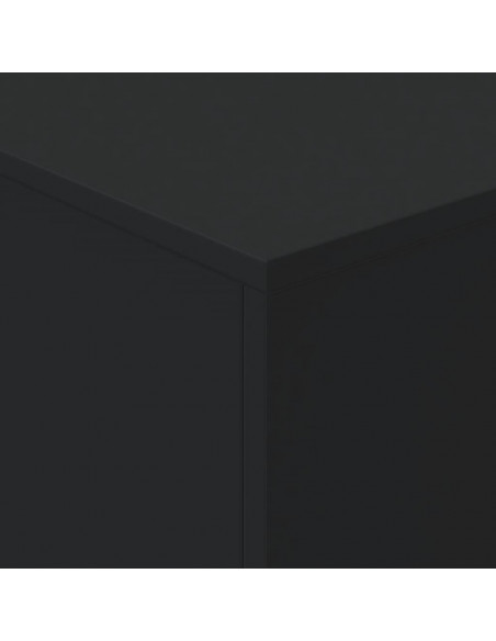 Tavolino da Soggiorno con Luci LED Nero 90x50x40 cm
