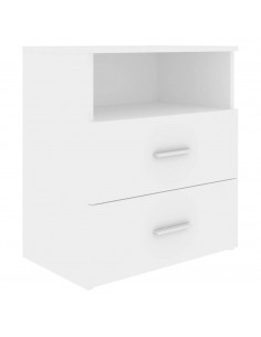 Comodino Bianco 50x32x60 cm 2