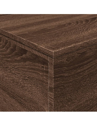 Tavolino da Soggiorno con Luci LED Rovere Marrone 90x50x40 cm