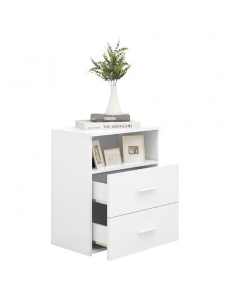 Comodino Bianco 50x32x60 cm