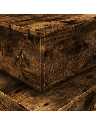 Tavolino da Soggiorno con Luci LED Rovere Sonoma 50x50x40 cm