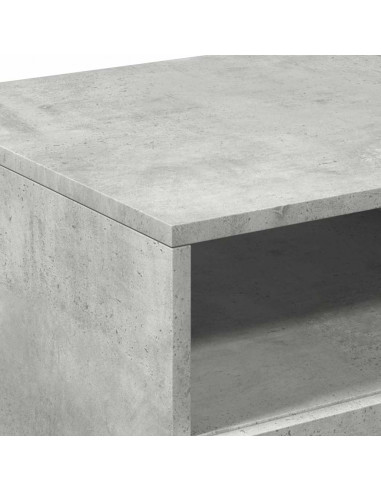 Tavolino da Soggiorno con Luci LED Grigio Cemento 90x49x40 cm