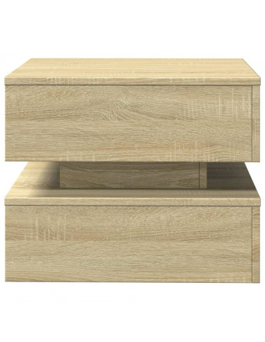 Tavolino da Salotto Gambe in Metallo Rovere Sonoma 50x50x40 cm