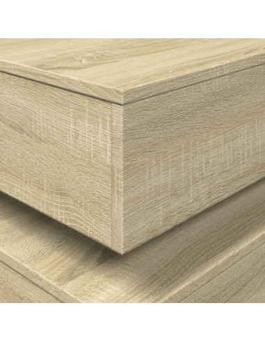 Tavolino da Salotto Gambe in Metallo Rovere Sonoma 50x50x40 cm