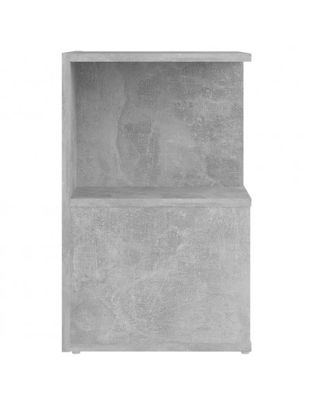 Comodini 2pz Grigio Cemento 35x35x55 cm in Legno Multistrato