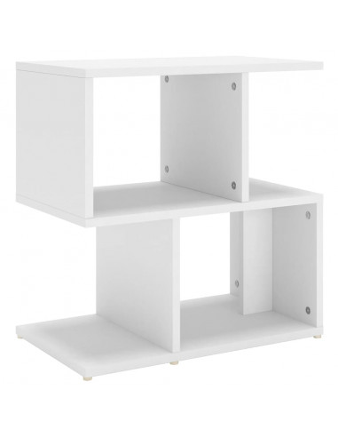 Comodino Bianco 50x30x51,5 cm in Legno Multistrato