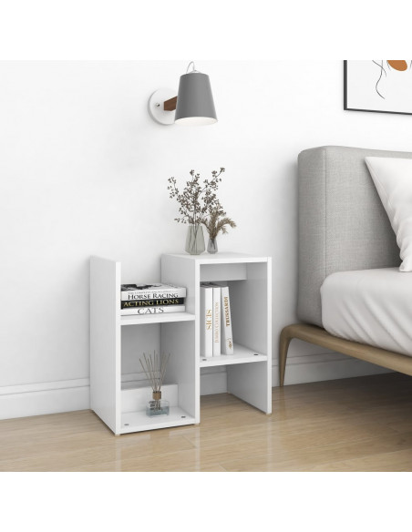 Comodino Bianco 50x30x51,5 cm in Legno Multistrato