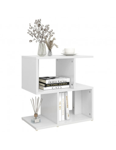 Comodino Bianco 50x30x51,5 cm in Legno Multistrato