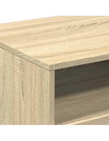 Tavolino da Salotto Gambe in Metallo Rovere Sonoma 90x49x40 cm