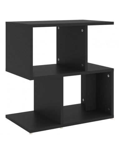 Comodino Nero 50x30x51,5 cm in Legno Multistrato