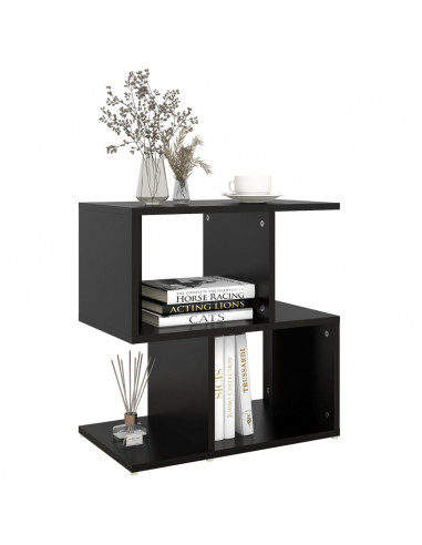 Comodino Nero 50x30x51,5 cm in Legno Multistrato