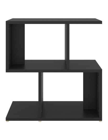 Comodino Nero 50x30x51,5 cm in Legno Multistrato