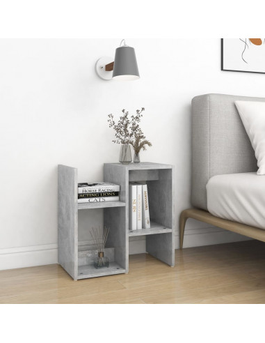 Comodino Grigio Cemento 50x30x51,5 cm in Legno Multistrato
