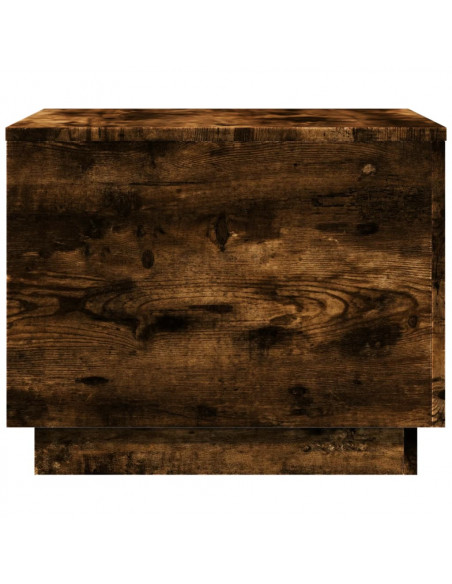 Tavolino da Soggiorno con Luci LED Rovere Sonoma 50x50x40 cm