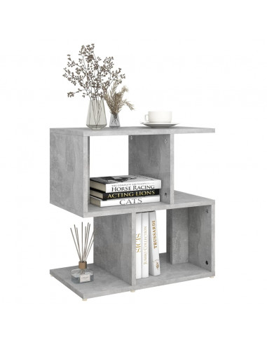 Comodino Grigio Cemento 50x30x51,5 cm in Legno Multistrato