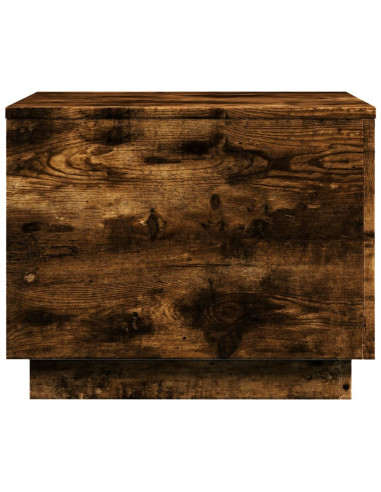 Tavolino da Soggiorno con Luci LED Rovere Sonoma 50x50x40 cm