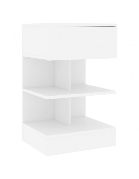 Comodino Bianco 40x35x65 cm in Truciolato