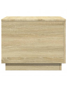 Tavolino da Salotto Gambe in Metallo Rovere Sonoma 50x50x40 cm 2