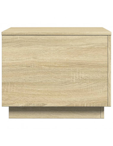 Tavolino da Salotto Gambe in Metallo Rovere Sonoma 50x50x40 cm