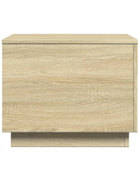 Tavolino da Salotto Gambe in Metallo Rovere Sonoma 50x50x40 cm