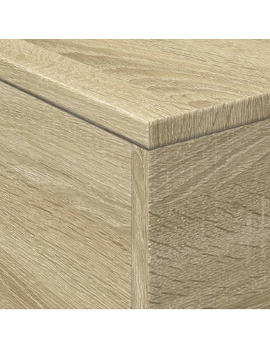 Tavolino da Salotto Gambe in Metallo Rovere Sonoma 50x50x40 cm