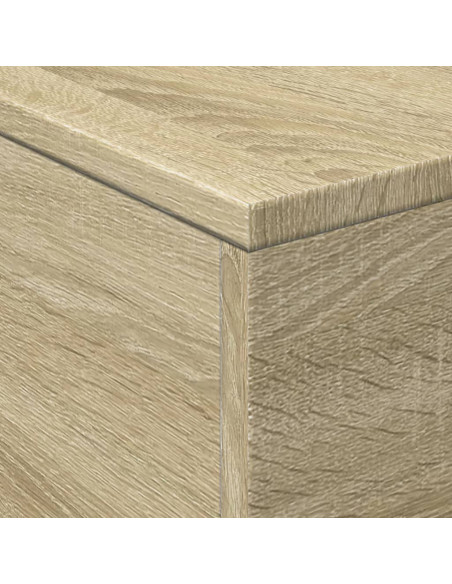 Tavolino da Salotto Gambe in Metallo Rovere Sonoma 50x50x40 cm