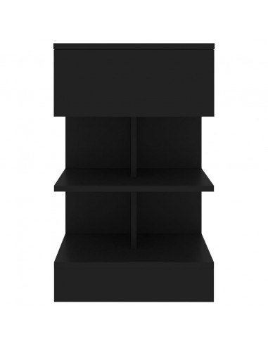 Comodino Nero 40x35x65 cm in Legno Multistrato