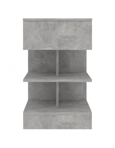 Comodino Grigio Cemento 40x35x65 cm in Truciolato