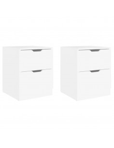 Comodini 2 pz Bianchi 40x40x50 cm in Legno Multistrato 2