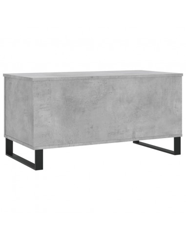 Tavolino Salotto Grigio Cemento 90x44,5x45 cm Legno Multistrato
