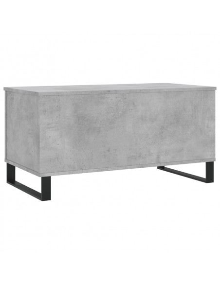 Tavolino Salotto Grigio Cemento 90x44,5x45 cm Legno Multistrato