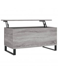 Tavolino Salotto Grigio Sonoma 90x44,5x45 cm Legno Multistrato 2