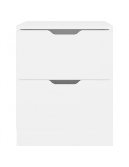 Comodini 2 pz Bianchi 40x40x50 cm in Legno Multistrato