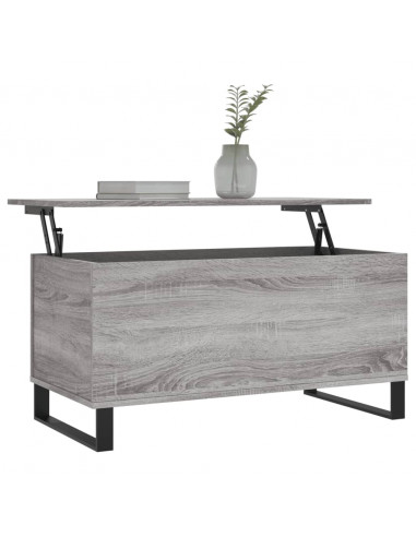 Tavolino Salotto Grigio Sonoma 90x44,5x45 cm Legno Multistrato