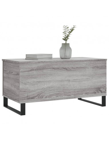 Tavolino Salotto Grigio Sonoma 90x44,5x45 cm Legno Multistrato