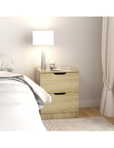 Comodini 2 pz Rovere Sonoma 40x40x50 cm in Legno Multistrato